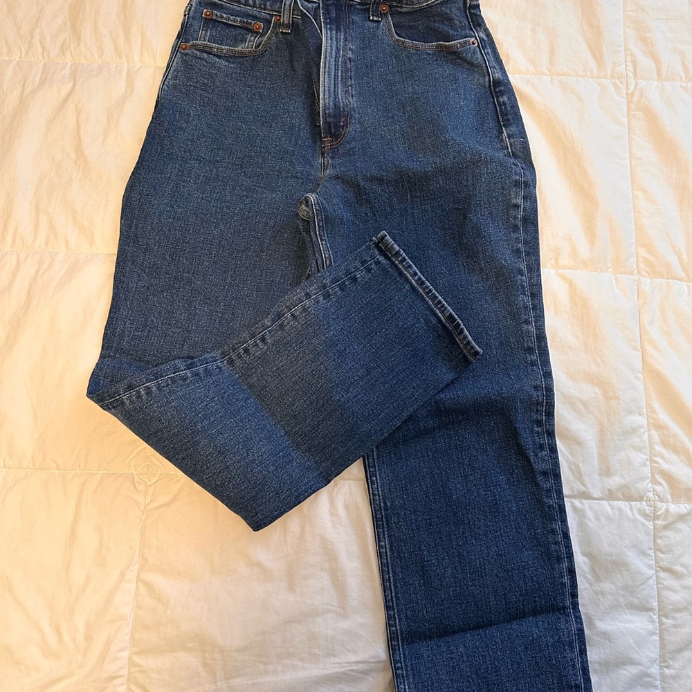 Abercrombie & Fitch Dark Blue Straight Leg Jeans